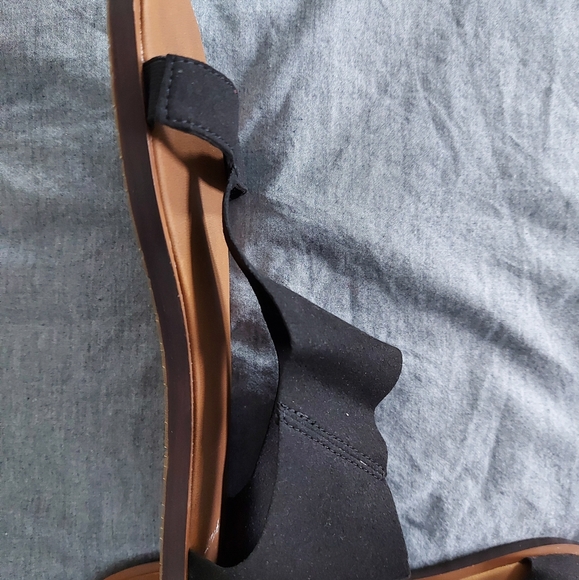 Black Zip Up Sandals - Picture 4 of 4